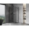 Mexen Mist-H Duo Duschkabine mit Drehtüren 110 x 110 cm, transparent, schwarz - 8A5-110L-110P-70-00