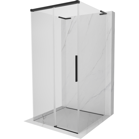 Mexen Rox-3S L 3-seitige Duschkabine, 110 x 110 cm, transparent, schwarz - 8C2L-110-110-70-00-3S