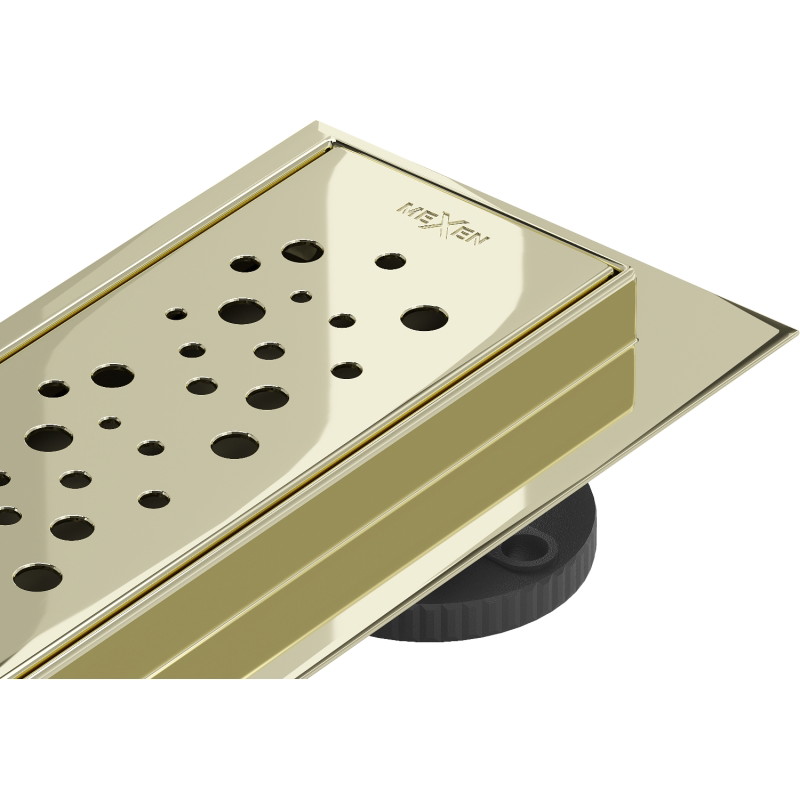 Mexen Flat 360° M12 Drehbarer Linienablauf 80 cm, Gold - 1521080-40