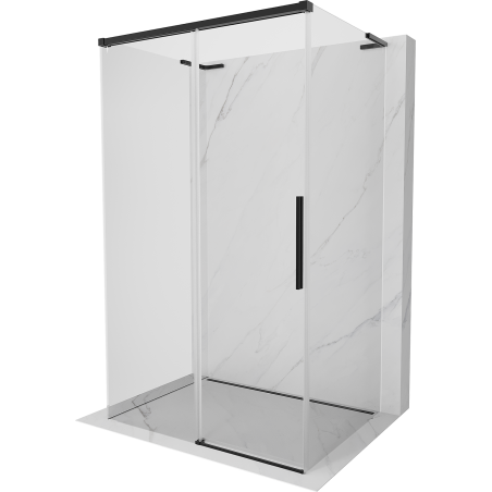Mexen Rox-3S L 3-seitige Schiebeduschkabine 110 x 120 cm, transparent, schwarz - 8C2L-110-120-70-00-3S