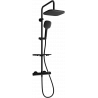 Mexen KT33 Aufputz-Duschset mit Regenduschkopf und Thermostatarmatur, schwarz - 771503393-70