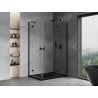 Mexen Mist-H Duo Duschkabine rechts öffnend 80 x 100 cm, transparent, schwarz - 8A5-080L-100P-70-00