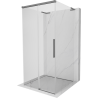 Mexen Rox-3S L 3-seitige Duschkabine zum Schieben 90 x 90 cm, transparent, Gunmetal - 8C2L-090-090-95-00-3S