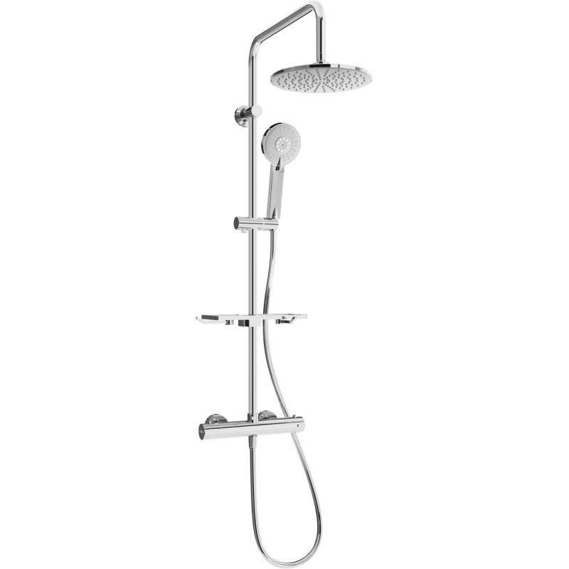 Mexen KT40 Aufputzduschset mit Regendusche und Thermostatarmatur, Chrom - 771504093-00