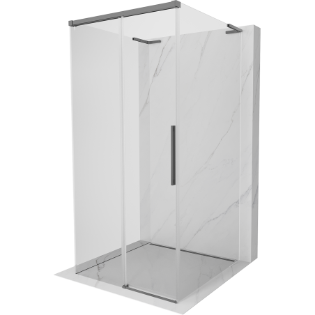 Mexen Rox-3S L 3-seitige Duschkabine zum Schieben 95 x 95 cm, transparent, Gun Metal - 8C2L-095-095-95-00-3S