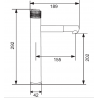 Mexen Diamond hoher Waschtischarmatur, schwarz - 71510-70