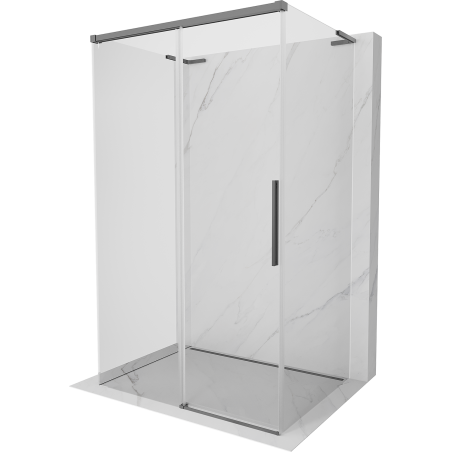 Mexen Rox-3S L 3-seitige Duschkabine, verschiebbar 100 x 120 cm, transparent, Gun Metal - 8C2L-100-120-95-00-3S