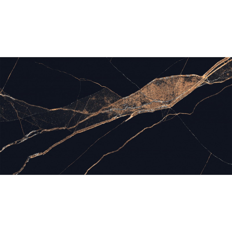 Mexen Fossil Schwarze Probe der glasierten Rektifizierung Feinsteinzeugfliese G1, Boden- und Wandfliese, Hochglanz - TL213-00-S