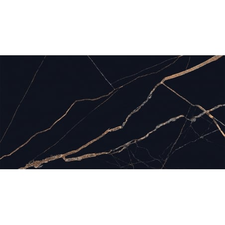 Mexen Fossil Schwarze Probe der glasierten Rektifizierung Feinsteinzeugfliese G1, Boden- und Wandfliese, Hochglanz - TL213-00-S