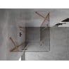 Mexen Mist-H Duo Duschkabine schwenkbar 70 x 70 cm, transparent, gebürstetes Kupfer - 8A5-070L-070P-65-00