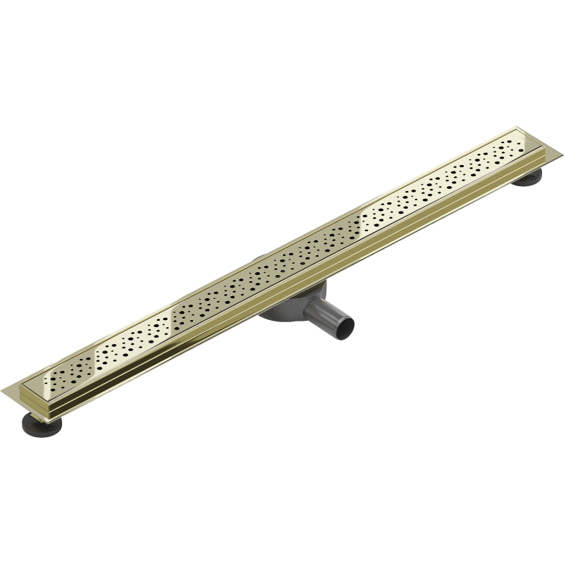 Mexen Flat 360° M12 Drehbarer linienförmiger Abfluss 80 cm, gold - 1521080-40