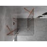 Mexen Mist-H Duo Duschkabine Schwingtür 95 x 95 cm, transparent, gebürstetes Kupfer - 8A5-095L-095P-65-00