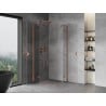 Mexen Mist-H Duo Duschkabine zum Öffnen 100 x 100 cm, transparent, gebürstetes Kupfer - 8A5-100L-100P-65-00