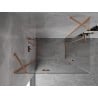 Mexen Mist-H Duo Duschkabine, schwenkbar, links, 100 x 80 cm, transparent, gebürstetes Kupfer - 8A5-100L-080P-65-00