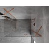 Mexen Mist-H Duo Duschkabine, schwenkbar rechts, 75 x 110 cm, transparent, gebürstetes Kupfer - 8A5-075L-110P-65-00
