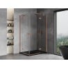 Mexen Mist-H Duo Eckduschkabine rechts öffnend 95 x 110 cm, transparent, gebürstetes Kupfer - 8A5-095L-110P-65-00