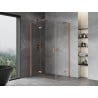 Mexen Mist-H Duo Duschkabine, links öffnend, 120 x 115 cm, transparent, gebürstetes Kupfer - 8A5-120L-115P-65-00