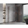 Mexen Mist-H Duo Duschkabine Schwenkbar Rechts 110 x 115 cm, Transparent, Gebürstetes Kupfer - 8A5-110L-115P-65-00