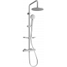 Mexen KT40 Aufputz-Duschset mit Regenduschkopf und Thermostatarmatur, Graphit - 771504093-66