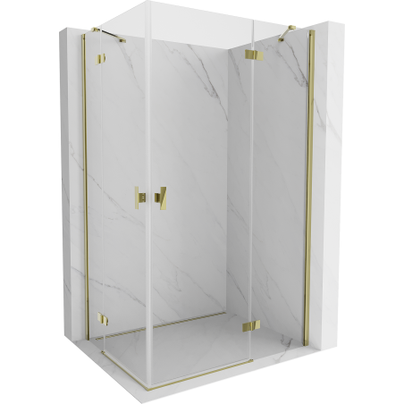 Mexen Mist-H Duo Duschkabine rechts öffnend 80 x 120 cm, transparent, gold - 8A5-080L-120P-50-00