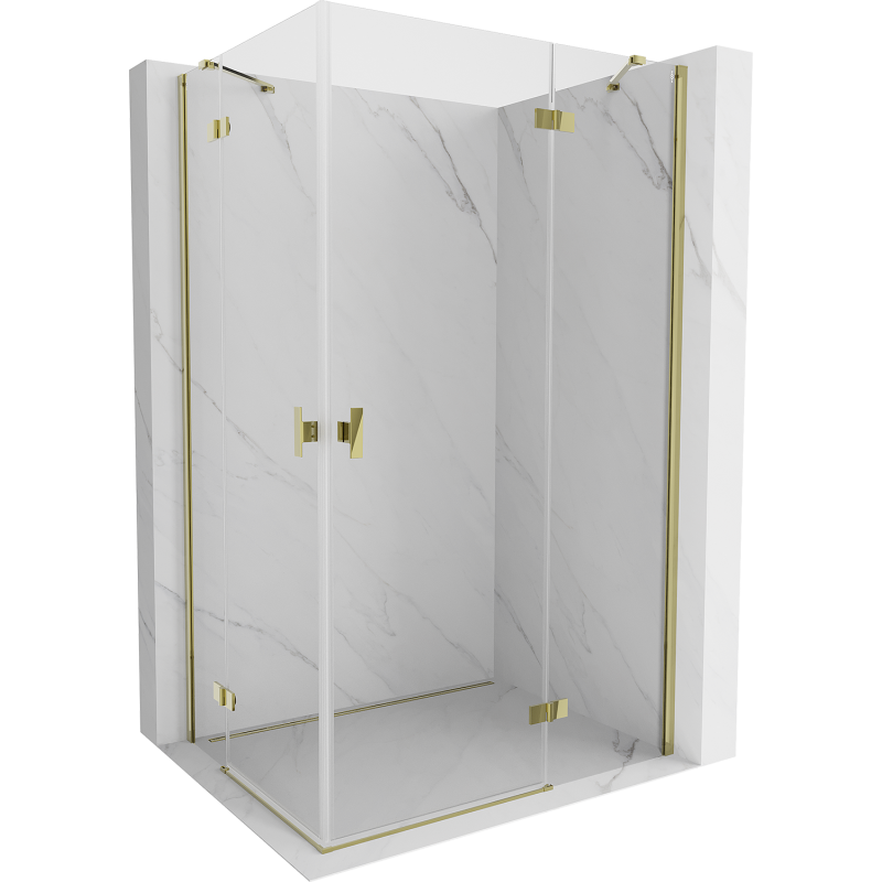 Mexen Mist-H Duo Duschtür rechts 110 x 120 cm, transparent, gold - 8A5-110L-120P-50-00