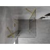 Mexen Mist-H Duo Duschkabine schwenkbar 80 x 80 cm, transparent, gebürstetes Gold - 8A5-080L-080P-55-00
