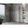 Mexen Mist-H Duo Duschkabine Schwingtür links 120 x 80 cm, transparent, gebürstetes Gold - 8A5-120L-080P-55-00