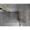 Mexen Mist-H Duo Duschkabine schwenkbar rechts 80 x 100 cm, transparent, gebürstetes Gold - 8A5-080L-100P-55-00
