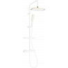 Mexen KT49 Aufputz-Duschset mit Regenbrause und Thermostatarmatur, weiß/gold - 771504993-25