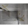 Mexen Mist-H Duo Duschkabine, rechte Tür 75 x 110 cm, transparent, gebürstetes Gold - 8A5-075L-110P-55-00
