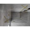 Mexen Mist-H Duo Duschkabine schwenkbar links 110 x 100 cm, transparent, gebürstetes Gold - 8A5-110L-100P-55-00