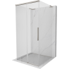 Mexen Rox-3S L dreiseitige Duschkabine zum Schieben 95 x 95 cm, transparent, gebürstetes Nickel - 8C2L-095-095-97-00-3S