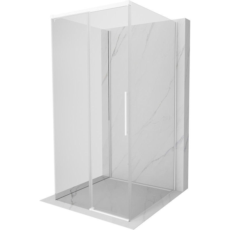 Mexen Rox-3S Duschkabine 3-seitig schiebbar 90 x 90 cm, transparent, weiß - 8C2-090-090-20-00-3S