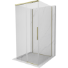 Mexen Rox-3S Duschecke, 3-seitige Schiebetür 95 x 95 cm, transparent, gold - 8C2-095-095-50-00-3S