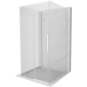 Mexen Rox-3S dreiwandige Duschkabine, schiebbar 95 x 95 cm, transparent, weiß - 8C2-095-095-20-00-3S