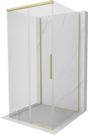Mexen Rox-3S 3-seitige Duschkabine, verschiebbar, 110 x 110 cm, transparent, gold gebürstet - 8C2-110-110-55-00-3S