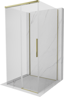 Mexen Rox-3S 3-seitige Duschkabine, verschiebbar, 110 x 110 cm, transparent, gold - 8C2-110-110-50-00-3S