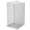 Mexen Rox-3S Duschkabine dreiseitig verschiebbar 110 x 110 cm, transparent, weiß - 8C2-110-110-20-00-3S
