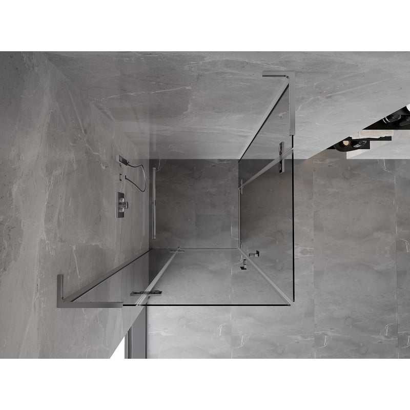 Mexen Mist-H L Duo Duschkabine, Drehbar, 85 x 85 cm, Transparent, Chrom - 8A5L-085L-085P-01-00
