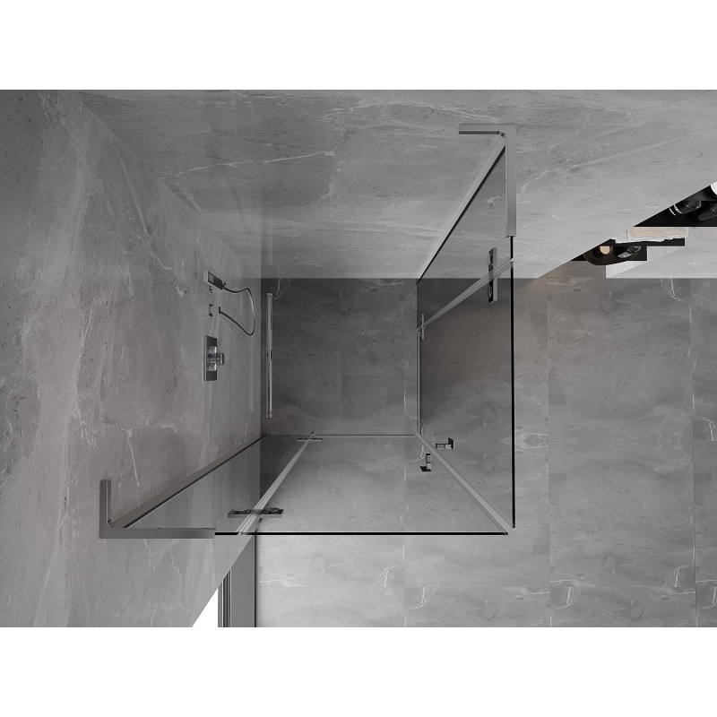 Mexen Mist-H L Duo Duschkabine schwenkbar 110 x 110 cm, transparent, Chrom - 8A5L-110L-110P-01-00