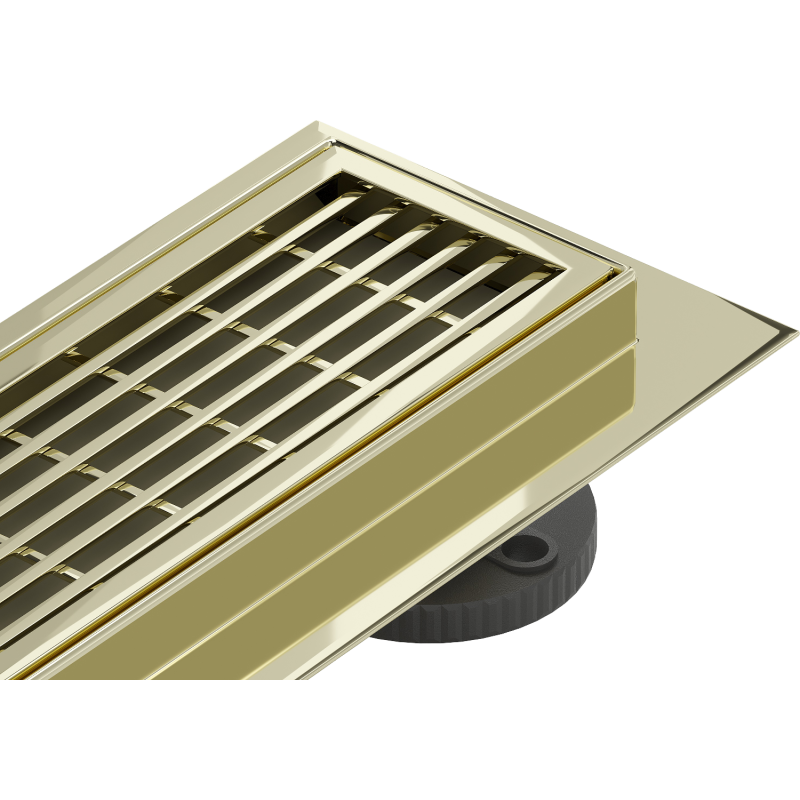 Mexen Flat 360° M33 Drehbarer linearer Ablauf 50 cm, Gold - 1533050-40