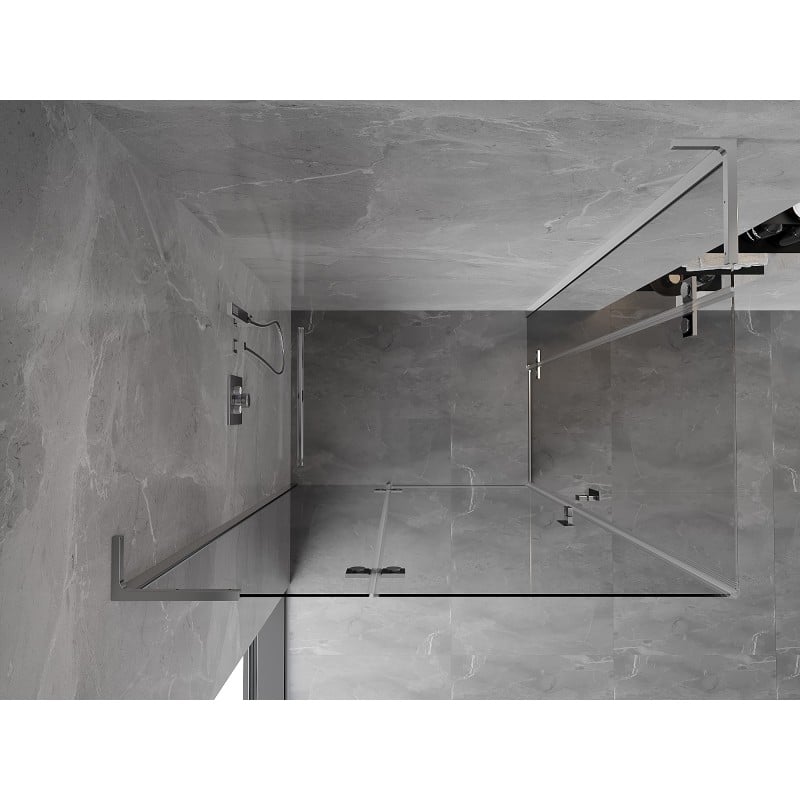 Mexen Mist-H L Duo Duschkabine schwenkbar links 120 x 70 cm, transparent, chrom - 8A5L-120L-070P-01-00