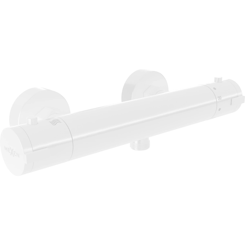 Mexen Kai thermostatische Duscharmatur, weiß - 77100-20