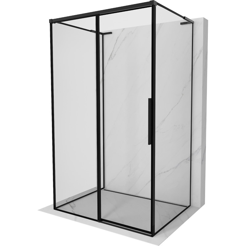 Mexen Rox-3S L Duschkabine 3-seitig verschiebbar links 150 x 95 cm, schwarzer Rahmen, schwarz - 8C2L-150-095-70-70-3S-L