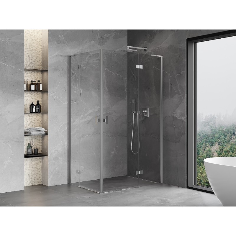 Mexen Mist-H L Duo duschkabine schwingtür rechts 105 x 120 cm, transparent, chrom - 8A5L-105L-120P-01-00