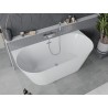 Mexen Oval Slim freistehende wandnahe Badewanne 170 x 80 cm, weiß, Überlauf chrom - 52661708000-01