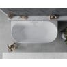 Mexen Oval Slim freistehende an der Wand montierte Badewanne 170 x 80 cm, weiß, weißer Überlauf - 52661708000-20