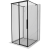 Mexen Rox-3S L 3-seitige Duschkabine, links verschiebbar, 120 x 120 cm, schwarzer Rahmen, schwarz - 8C2L-120-120-70-70-3S-L