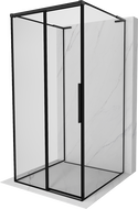 Mexen Rox-3S L 3-seitige Duschkabine, links verschiebbar, 120 x 120 cm, schwarzer Rahmen, schwarz - 8C2L-120-120-70-70-3S-L