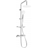 Mexen KT67 Aufputz-Duschset mit Regenbrause und Thermostatarmatur, Chrom/Weiß - 771506793-00